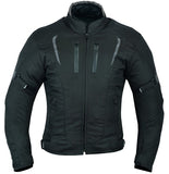 REF:DERBI NEGRACHAQUETA DE MOTO UNISEX EN TEXTIL IMPERMEABLE, TÉRMICO CON PROTECCIONES C.E.