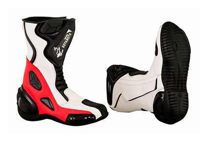 BOTAS DE MOTO EN CUERO CON PROTECCIONES Y IMPERMEABLES