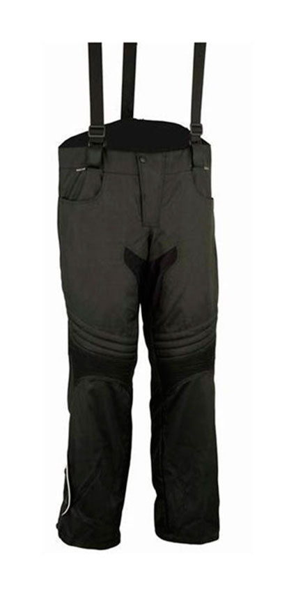 PANTALÓN DE CORDURA CON TIRANTES AJUSTABLES Y CREMALLERAS LATERALES