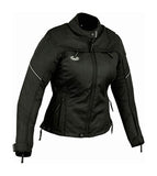REF:GM105 NEGRACHAQUETA DE MOTO PARA CHICAS EN CORDURA 100% IMPERMEABLE