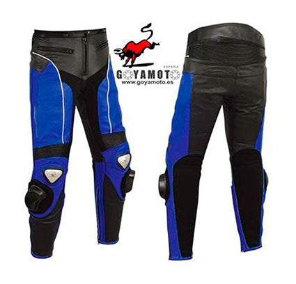PANTALÓN DE MOTO EN CUERO CON PROTECCIONES DE TITANIO