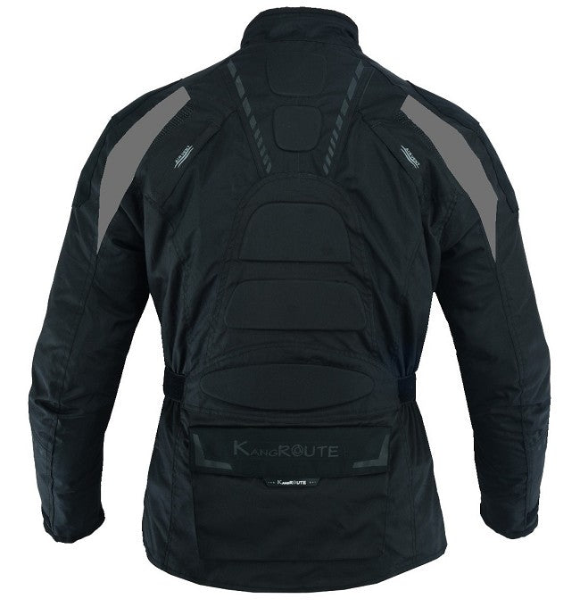 REF:GM111 GRIS NEGRACHAQUETA DE MOTO EN CORDURA IMPERMEABLE 100% CON PROTECCIONES C.E, 3/4 UNISEX