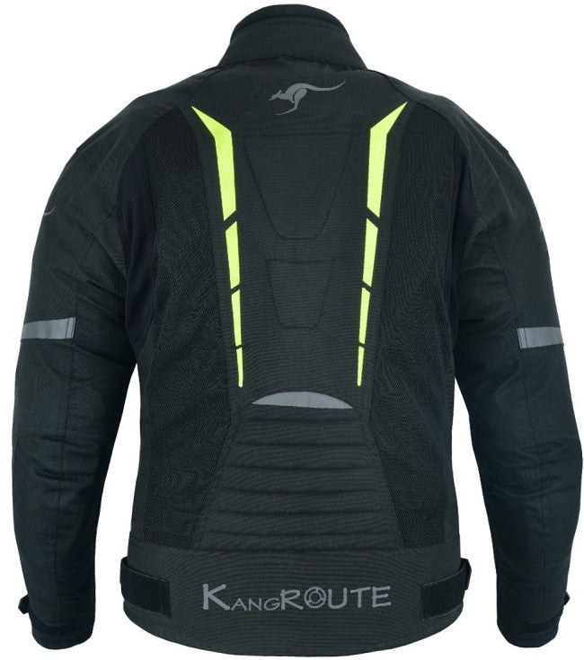 REF:VULCANO FLUORCHAQUETA DE VERANO PARA MOTORISTAS, CE PROTECCIONES CON FORRO IMPERMEABLE Y EXTRAIBLE