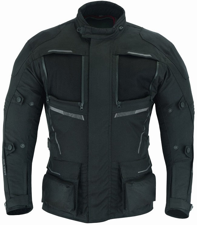 REF:TITAN NEGRA 4SEASON MANCHAQUETA DE MOTO CUATRO ESTACIONES ( 4SEASON ) TRICAPA TIPO 3/4