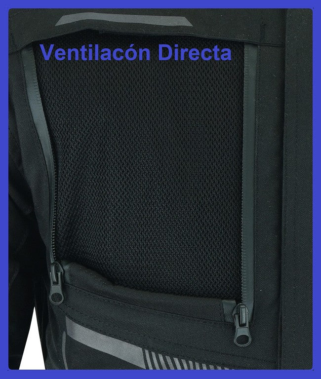 REF:TITAN NEGRA 4SEASON MANCHAQUETA DE MOTO CUATRO ESTACIONES ( 4SEASON ) TRICAPA TIPO 3/4