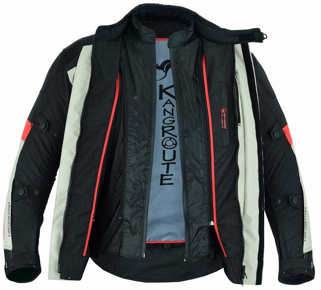 REF:TITAN ROJO 4SEASONCHAQUETA DE MOTO CUATRO ESTACIONES ( 4SEASON ) TRICAPA TIPO 3/4