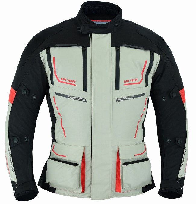 REF:TITAN ROJO 4SEASONCHAQUETA DE MOTO CUATRO ESTACIONES ( 4SEASON ) TRICAPA TIPO 3/4