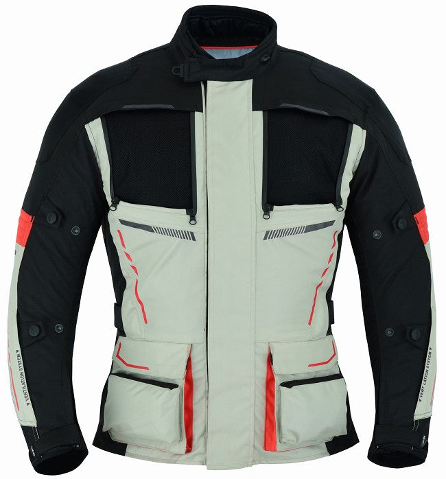 REF:TITAN ROJO 4SEASONCHAQUETA DE MOTO CUATRO ESTACIONES ( 4SEASON ) TRICAPA TIPO 3/4