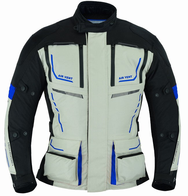 REF:TITAN AZUL 4SEASONCHAQUETA DE MOTO CUATRO ESTACIONES ( 4SEASON ) TRICAPA TIPO 3/4