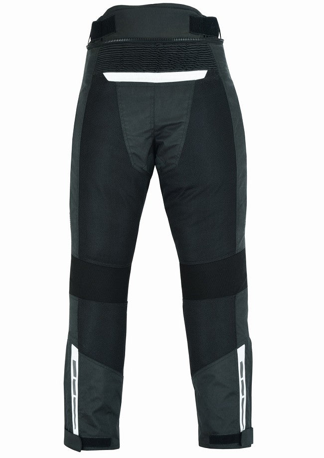 PANTALON DE MOTO PERFORADO DE VERANO UNISEX CON FORRO IMPERMEABLE EXTRAIBLE Y PROTECCIONES CE