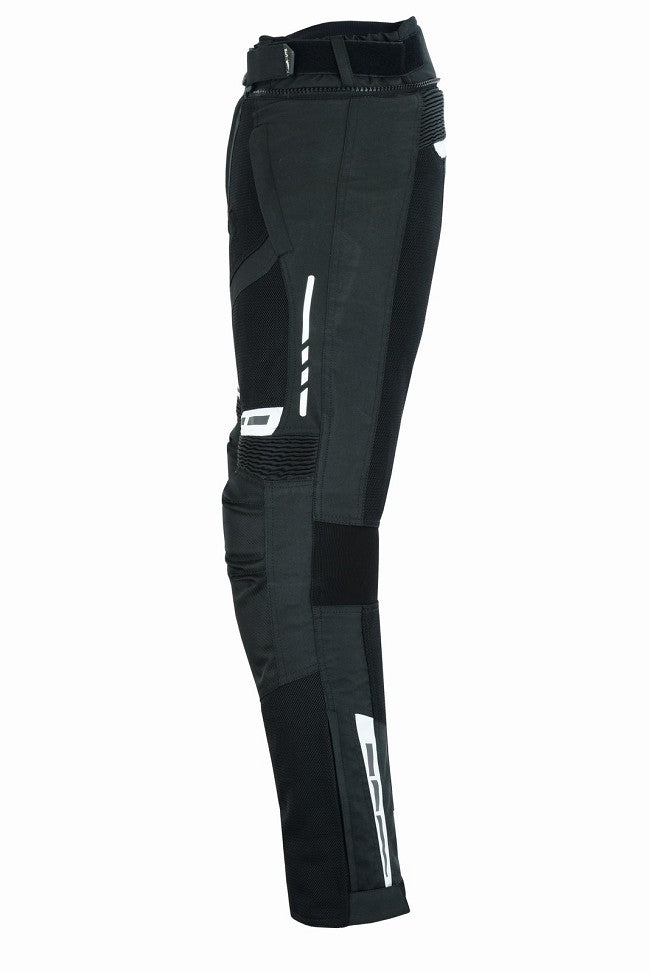 PANTALON DE MOTO PERFORADO DE VERANO UNISEX CON FORRO IMPERMEABLE EXTRAIBLE Y PROTECCIONES CE