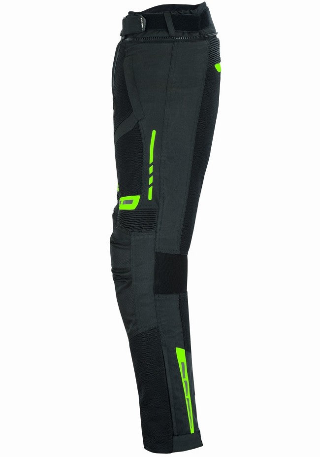 PANTALON DE MOTO PERFORADO DE VERANO UNISEX CON FORRO IMPERMEABLE EXTRAIBLE Y PROTECCIONES CE (1)