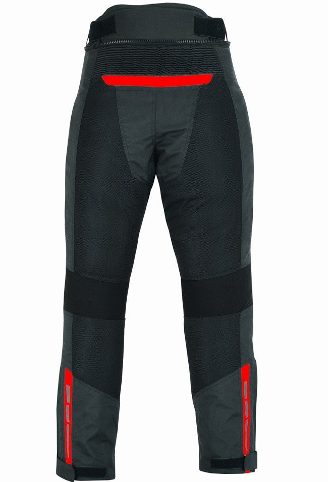 PANTALON DE MOTO PERFORADO DE VERANO UNISEX CON FORRO IMPERMEABLE EXTRAIBLE Y PROTECCIONES CE (2)