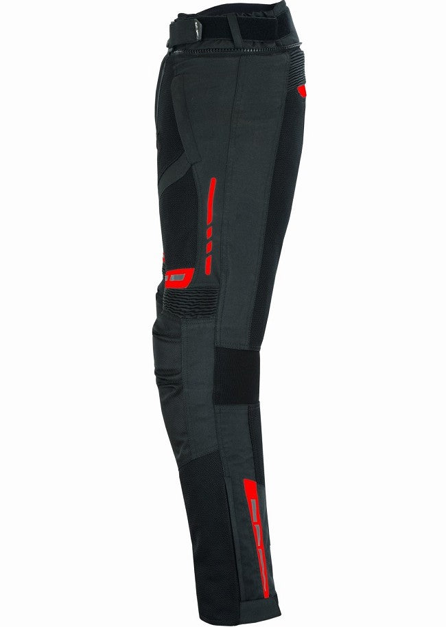 PANTALON DE MOTO PERFORADO DE VERANO UNISEX CON FORRO IMPERMEABLE EXTRAIBLE Y PROTECCIONES CE (2)