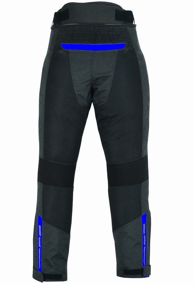 PANTALON DE MOTO PERFORADO DE VERANO UNISEX CON FORRO IMPERMEABLE EXTRAIBLE Y PROTECCIONES CE (3)