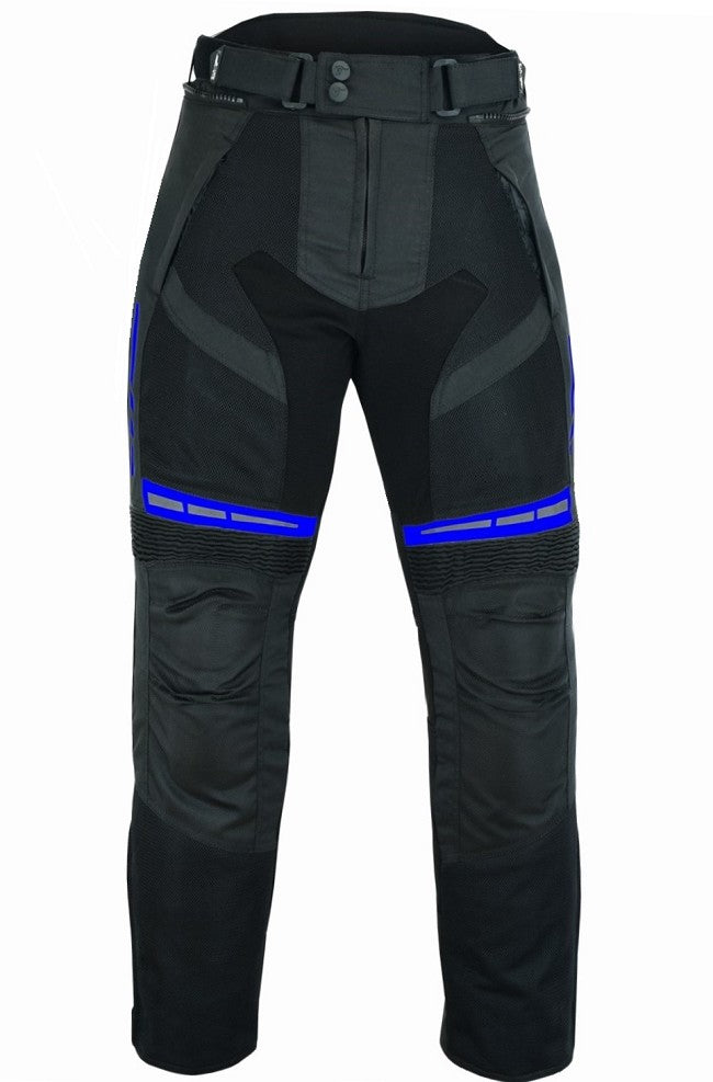 PANTALON DE MOTO PERFORADO DE VERANO UNISEX CON FORRO IMPERMEABLE EXTRAIBLE Y PROTECCIONES CE (3)