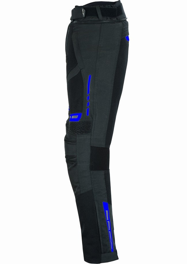 PANTALON DE MOTO PERFORADO DE VERANO UNISEX CON FORRO IMPERMEABLE EXTRAIBLE Y PROTECCIONES CE (3)