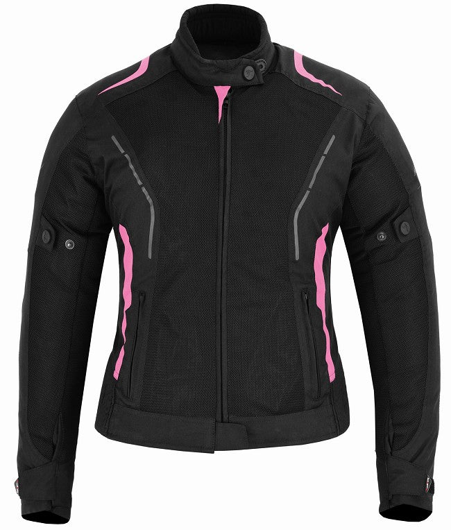 REF:Diana Fucsia Rosa MujerCHAQUETA DE VERANO MUJER CON PROTECCIONES C.E. Y FORRO IMPERMEABLE EXTRAIBLE