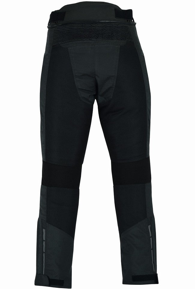 PANTALON DE MOTO PERFORADO DE VERANO UNISEX CON FORRO IMPERMEABLE EXTRAIBLE Y PROTECCIONES CE (4)