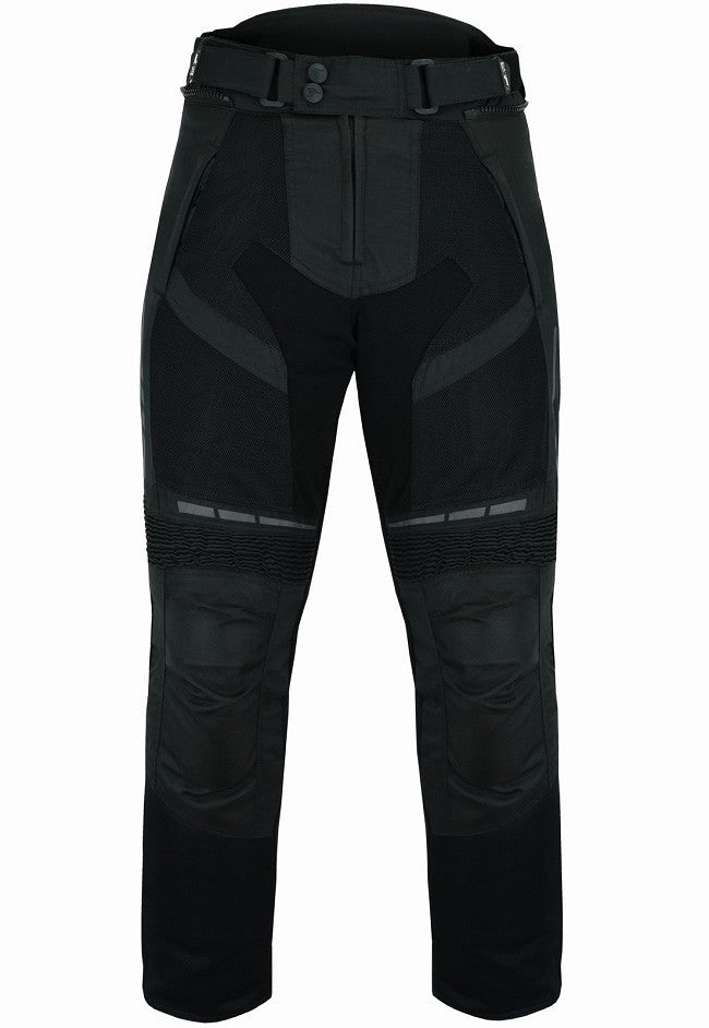 PANTALON DE MOTO PERFORADO DE VERANO UNISEX CON FORRO IMPERMEABLE EXTRAIBLE Y PROTECCIONES CE (4)