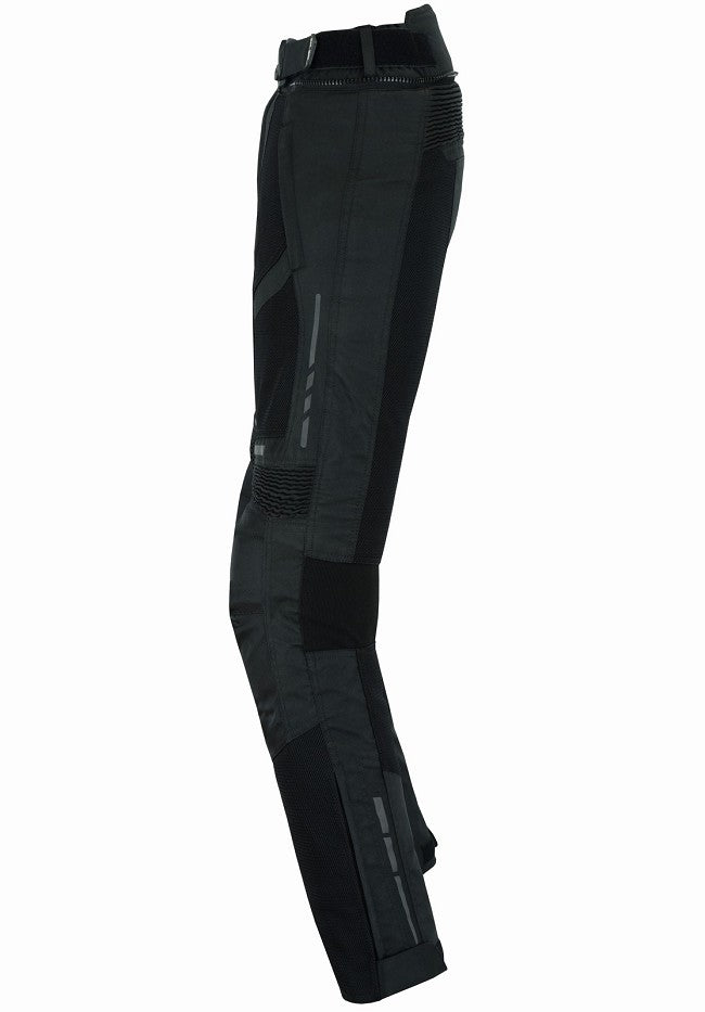 PANTALON DE MOTO PERFORADO DE VERANO UNISEX CON FORRO IMPERMEABLE EXTRAIBLE Y PROTECCIONES CE (4)