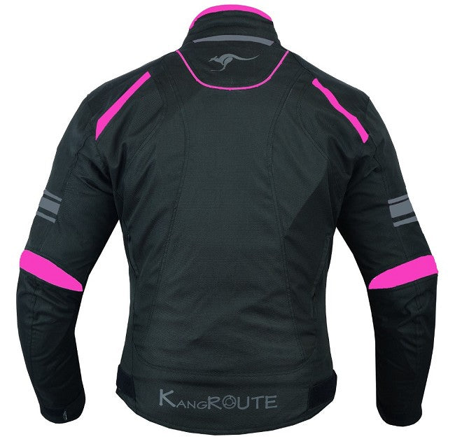 CHAQUETA DE MOTO PARA CHICAS EN POLIESTER IMPERMEABLE, TÉRMICO CON PROTECCIONES C.E.
