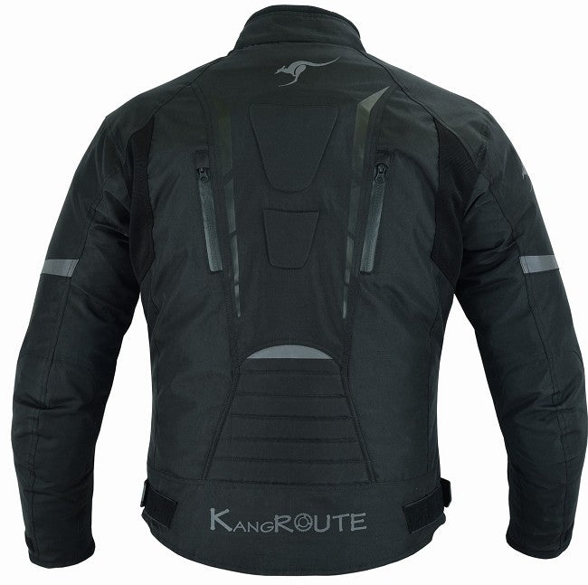REF:RUIVO NEGRACAZADORA DE MOTO EN TEXTIL IMPERMEABLE 100% CON PROTECCIONES C.E. UNISEX