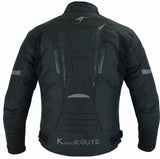 REF:RUIVO NEGRACAZADORA DE MOTO EN TEXTIL IMPERMEABLE 100% CON PROTECCIONES C.E. UNISEX