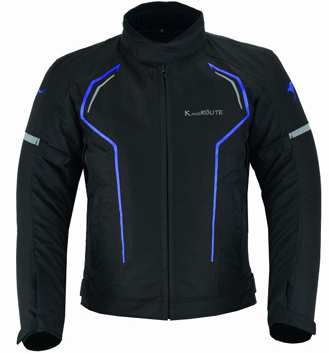 CHAQUETA DE MOTO EN POLIESTER TÉRMICO, IMPERMEABLE, TRANSPIRABLE CON PROTECCIONES C.E. Y VENTILACIÓN DIRECTA (1)