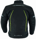 REF:VENUS FLUOR NEGROCHAQUETA DE MOTO EN POLIESTER TÉRMICO, IMPERMEABLE, TRANSPIRABLE CON PROTECCIONES C.E. Y VENTILACIÓN DIRECTA