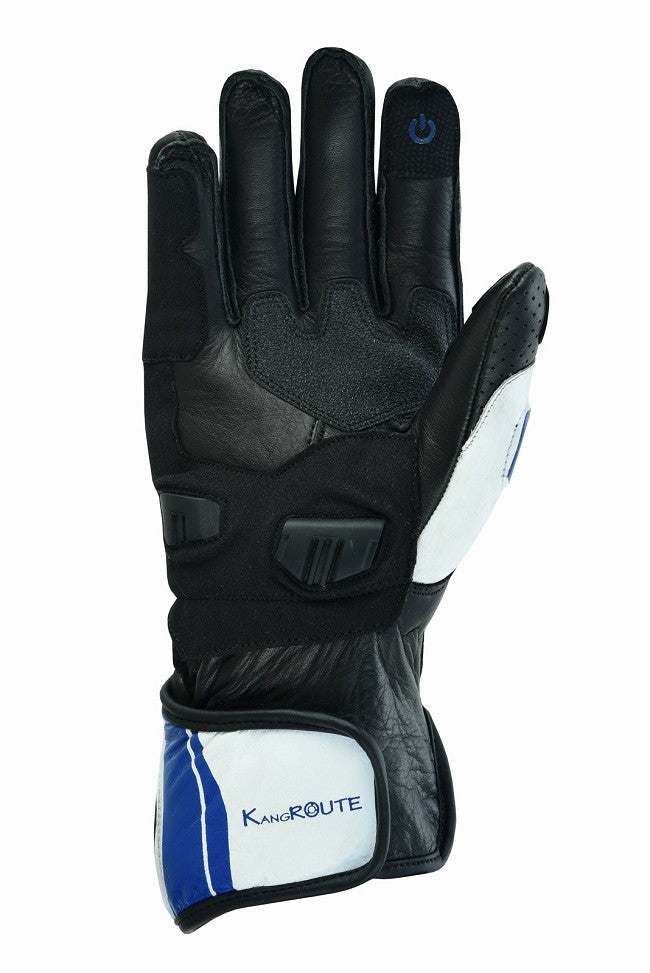 GUANTES DE MOTO EN PIEL ANILINA CON PROTECCIONES CARBONO Y ACERO INOXIDABLE (1)
