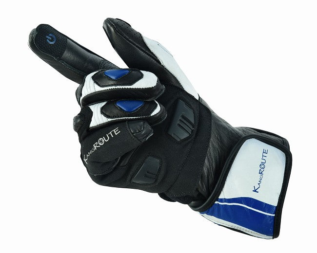 GUANTES DE MOTO EN PIEL ANILINA CON PROTECCIONES CARBONO Y ACERO INOXIDABLE (1)