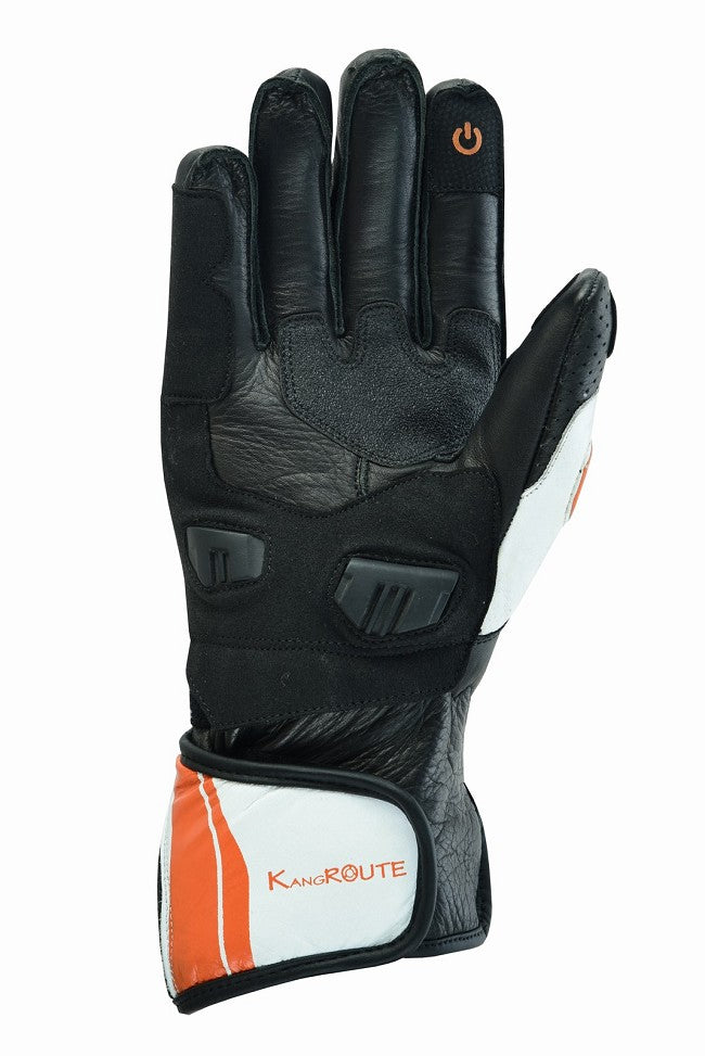 GUANTES DE MOTO EN PIEL ANILINA CON PROTECCIONES CARBONO Y ACERO INOXIDABLE (2)