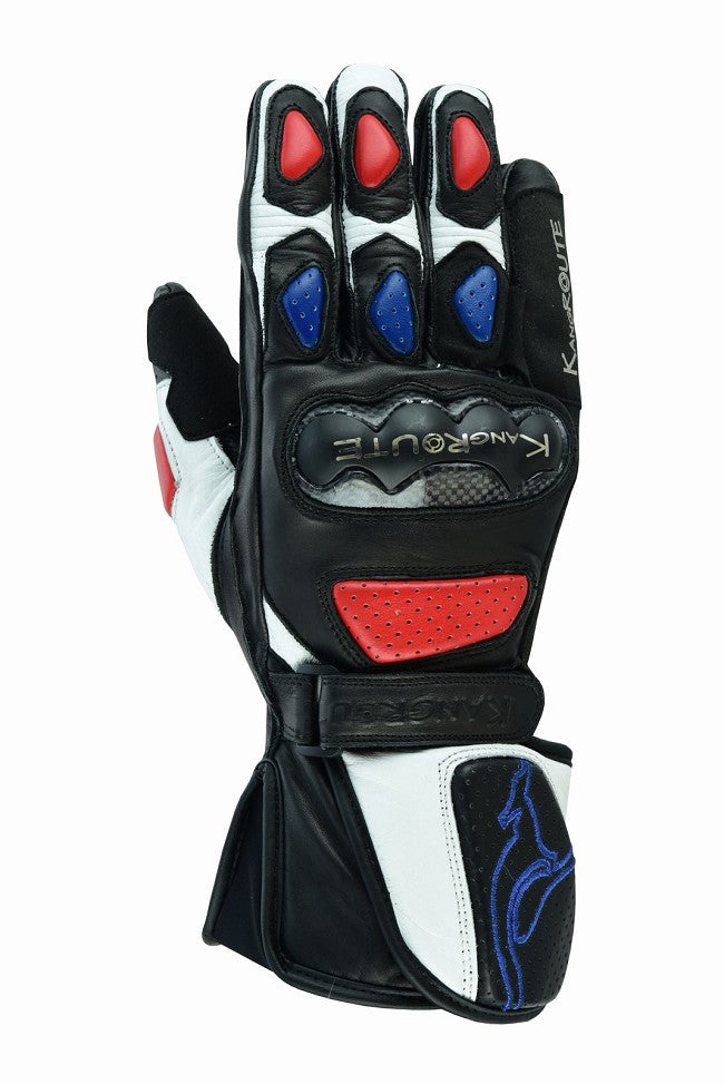 GUANTES DE MOTO EN PIEL ANILINA CON PROTECCIONES CARBONO Y ACERO INOXIDABLE (3)