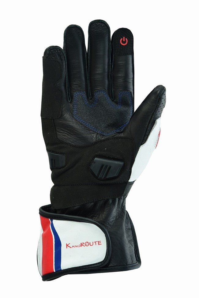 GUANTES DE MOTO EN PIEL ANILINA CON PROTECCIONES CARBONO Y ACERO INOXIDABLE (3)