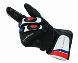 GUANTES DE MOTO EN PIEL ANILINA CON PROTECCIONES CARBONO Y ACERO INOXIDABLE (3)