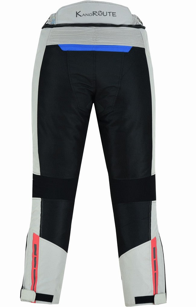 PANTALON DE MOTO PERFORADO DE VERANO CON FORRO IMPERMEABLE EXTRAIBLE, UNISEX Y PROTECCIONES C.E.