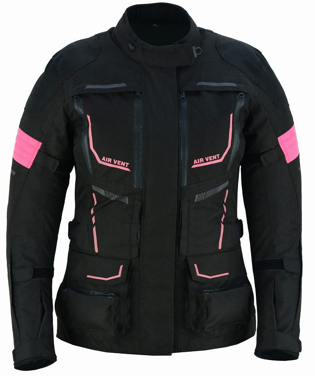 REF:TITAN FUCSIA ROSA 4SEASONCHAQUETA DE MOTO MUJER CUATRO ESTACIONES 4SEASON TRICAPA TOURING 3/4