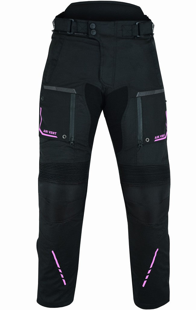 PANTALON DE MOTO MUJER CUATRO ESTACIONES 4SEASON, TRICAPA IMPERMEABLE Y TRANSPIRABLE