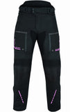 PANTALON DE MOTO MUJER CUATRO ESTACIONES 4SEASON, TRICAPA IMPERMEABLE Y TRANSPIRABLE