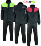 TRAJE DE LLUVIA, CHAQUETA Y PANTALON, CHUBASQUERO IMPERMEABLE DE MOTO (1)