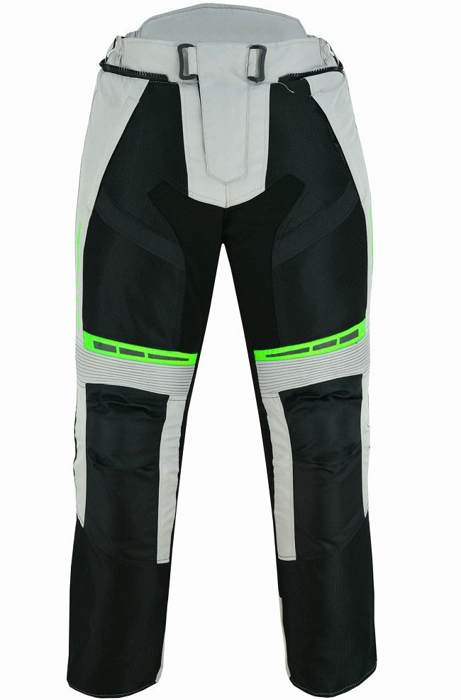PANTALON DE MOTO PERFORADO DE VERANO CON FORRO IMPERMEABLE EXTRAIBLE, UNISEX Y PROTECCIONES C.E. (1)