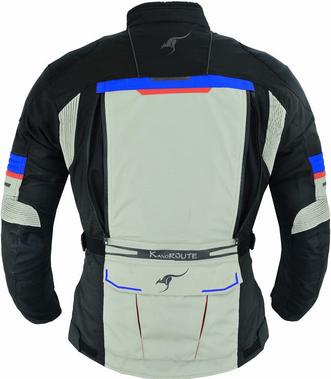 REF:TITAN ROJO AZUL 4SEASONCHAQUETA DE MOTO CUATRO ESTACIONES ( 4SEASON ) TRICAPA TIPO 3/4