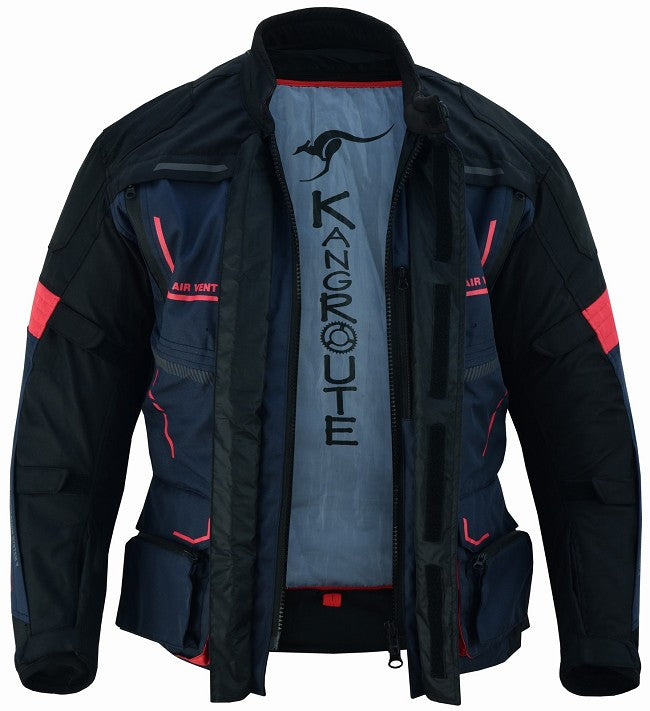 REF:TITAN AZUL MARINO 4SEASONCHAQUETA DE MOTO CUATRO ESTACIONES ( 4SEASON ) TRICAPA TIPO 3/4