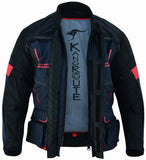 REF:TITAN AZUL MARINO 4SEASONCHAQUETA DE MOTO CUATRO ESTACIONES ( 4SEASON ) TRICAPA TIPO 3/4