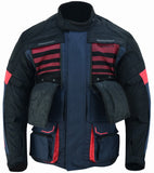 REF:TITAN AZUL MARINO 4SEASONCHAQUETA DE MOTO CUATRO ESTACIONES ( 4SEASON ) TRICAPA TIPO 3/4