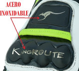 GUANTES PUÑOS CORTOS DE MOTO EN PIEL ANILINA CON PROTECCIONES DE ACERO INOXIDABLE (4)
