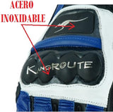 GUANTES PUÑOS CORTOS DE MOTO EN PIEL ANILINA CON PROTECCIONES DE ACERO INOXIDABLE (1)