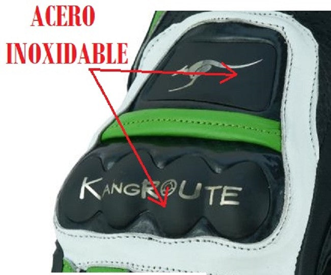 GUANTES PUÑOS CORTOS DE MOTO EN PIEL ANILINA CON PROTECCIONES DE ACERO INOXIDABLE (2)