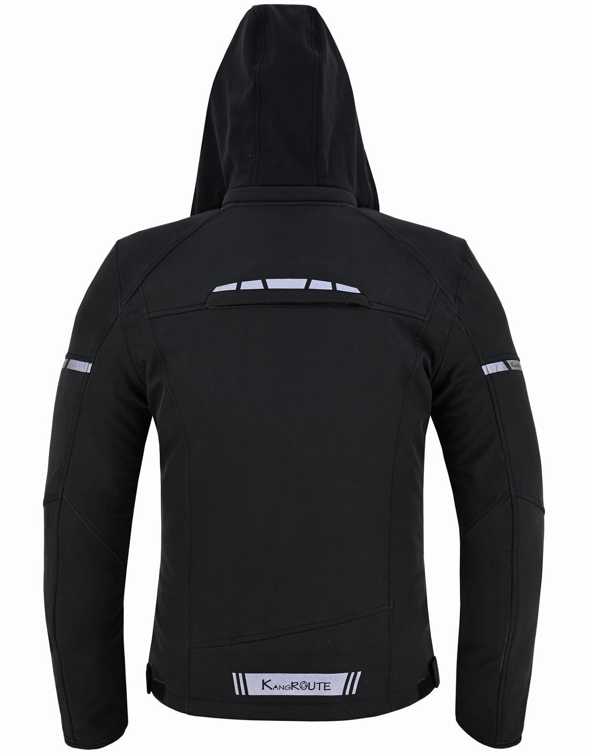 REF:KARAKARUM NEGROCHAQUETA DE MOTO UNISEX EN TEJIDO SOFTSHELL, NEOPRENO IMPERMEABLE, TÉRMICO Y PROTECTORES C.E.
